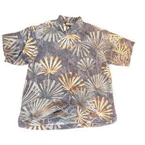 Tommy Bahama 100% Silk Hawaiian Shirt Vacation Resort Top Button Down Size Large